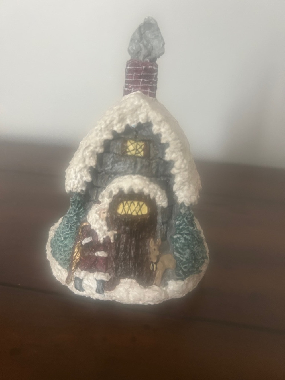 Vintage Belsnickle Snowy Cottage Bell - Limited Edition
